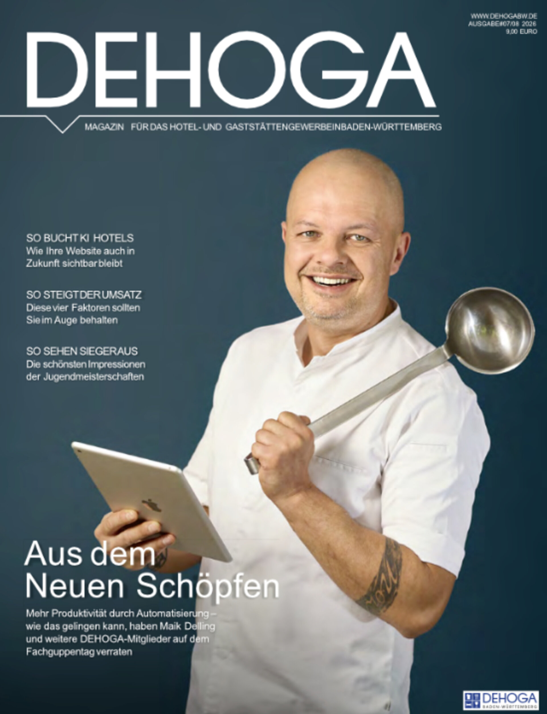 Cover der Juli/August-Ausgabe des DEHOGA Magazins