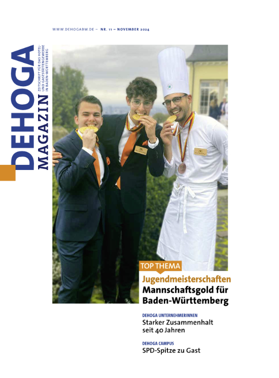 Abbildung des Covers des DEHOGA Magazins im November 2024